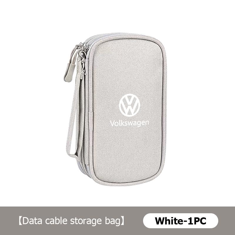 2026 Hot For Volkswagen VW Car Storage Bag Earphone USB Data Cable Travel Organizer For Volkswagen VW Polo Jetta Sagitar Magotan