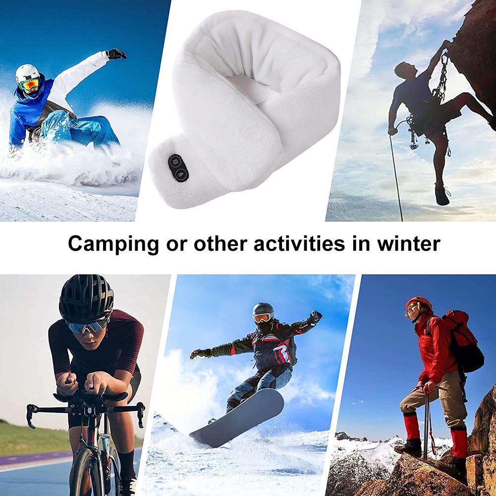 3 Temp Settings Winter Smart Heat Scarf Warm Electric Heating Scarf Soft Electric Heated Neck Pad for Winter Christmas Gifts