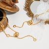 Brushed Roman Interlock Clavicle Chain: Luxury Titanium Steel Necklace for Women