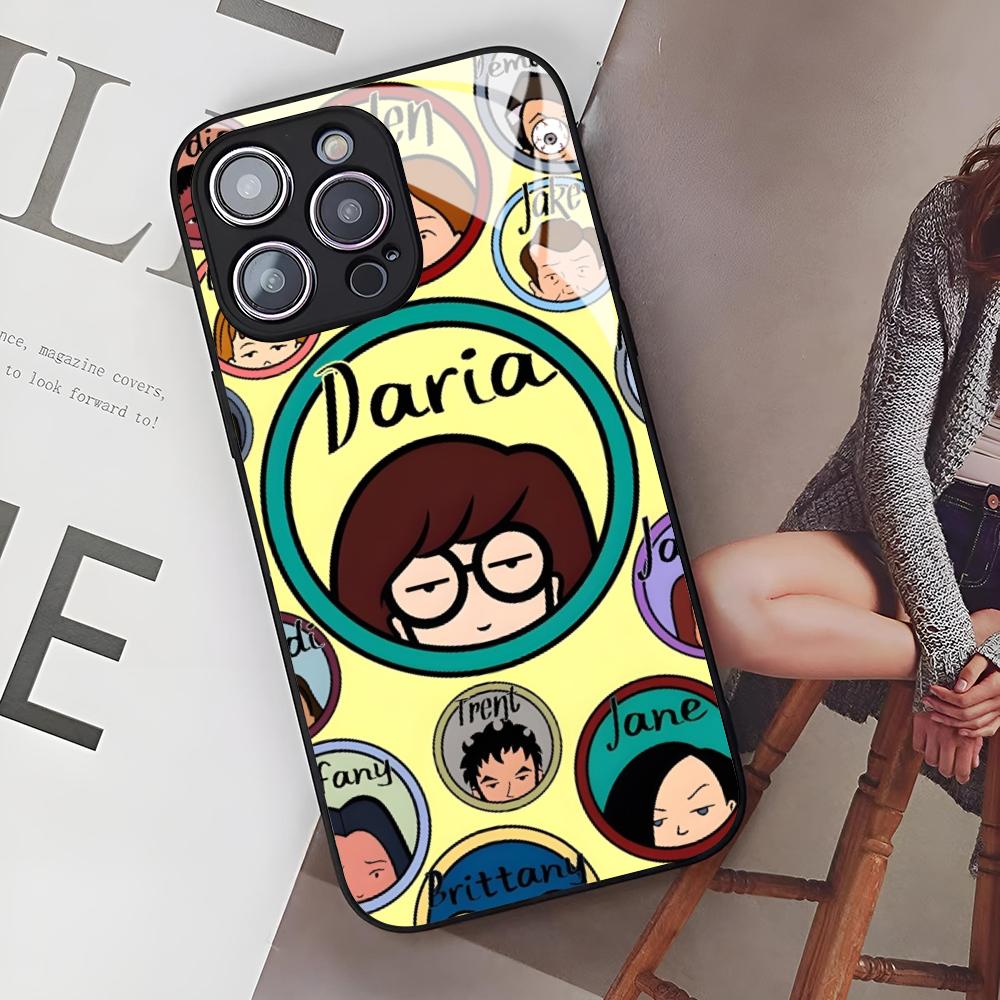 Cute Cartoon DariaS Phone Case for Iphone 17 Air 16 15 14 12 11 13 Pro Max Mini Se Puls Glass Cover