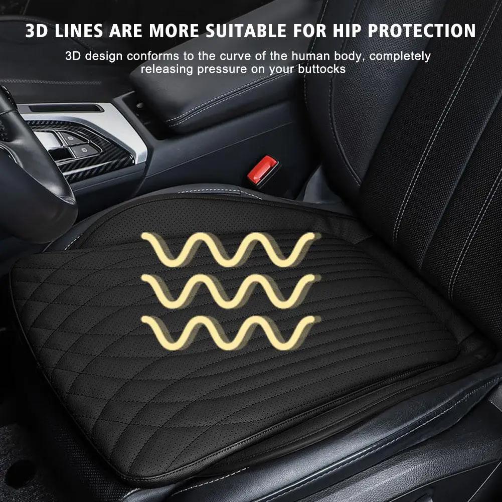 Breathable Leather Car Seat Cushion Protector Universal Automobiles Seats Cover Anti Slip High-Resilience Auto Seat Cushion