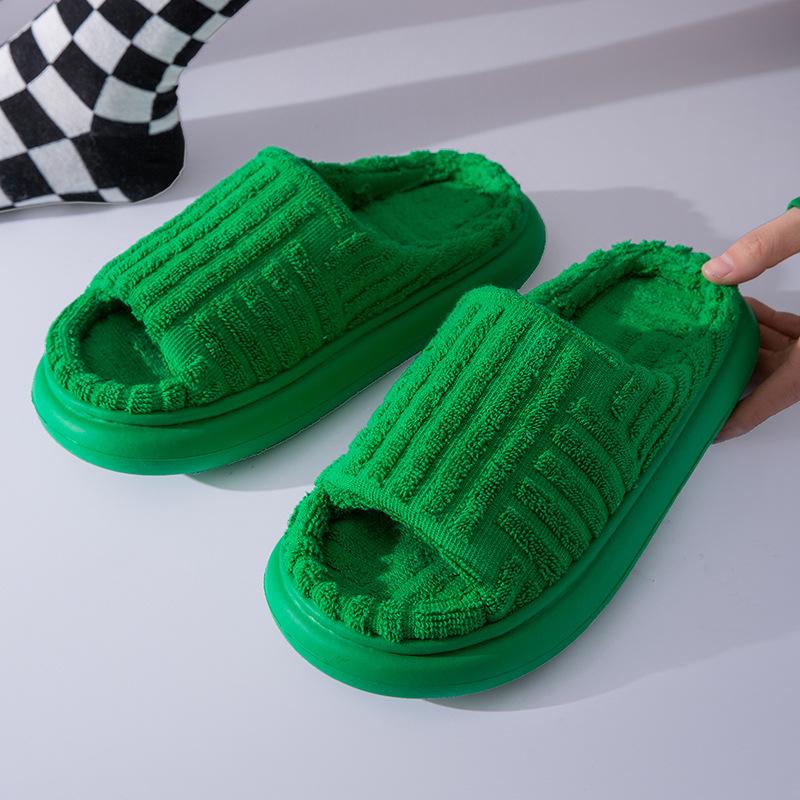 EVA Linen Slippers Four Seasons Spring and Autumn Indoor Household Cotton and Linen Stepping On Shit Feeling Thick Bottom Home Non-slip Slippers