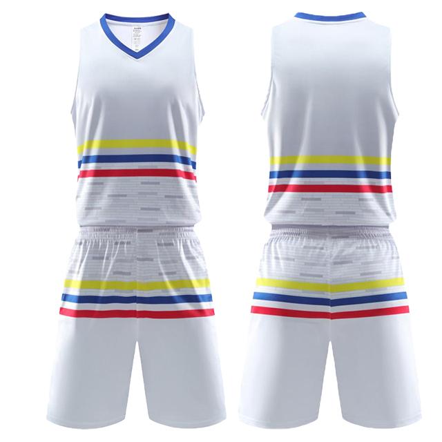 Adult Kids Basketball Jersey Set Child Men Blank Basketball Uniforms Goal Throw Training Vest Double Pocket Shorts Sports Suit