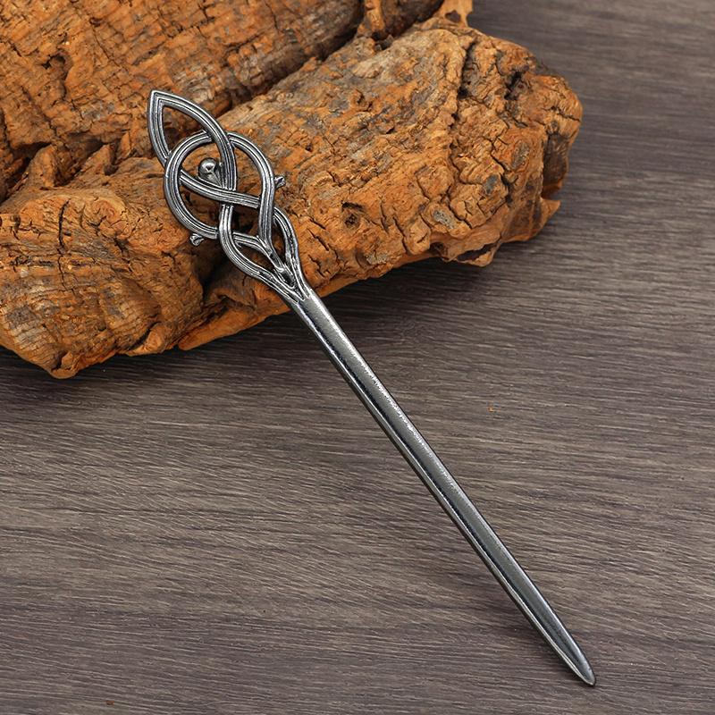 1pc Viking Retro Style Hairpin Fashion Barrette Ladies Hair Bun Holder Simple Headwear Anti-slip Hair Jewelry Gift