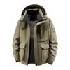 2025 Men's Hooded Cotton Jacket - Autumn Winter Workwear, Casual Outdoor Warm Coat 99668