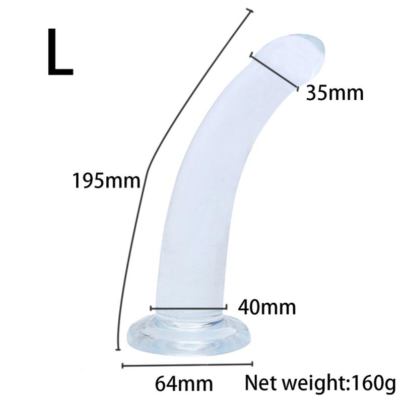 Woman Realistic Tpe Transparent Dildos  Penis Soft Artificial Strong Suction Cup Female Masturbation