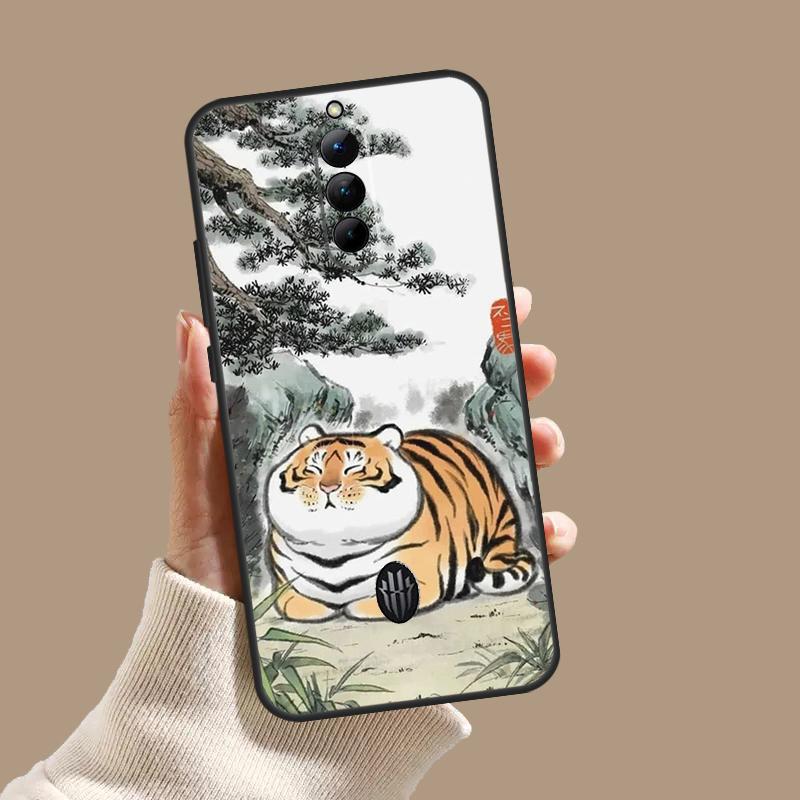 

Cartoon Fat Tiger Case For ZTE Nubia Red Magic 10S 9S 8S 8 9 10 11 Pro Plus 5G 6R 6 7 6S 7S Pro 10 Air Cover Red Magic 9 Pro