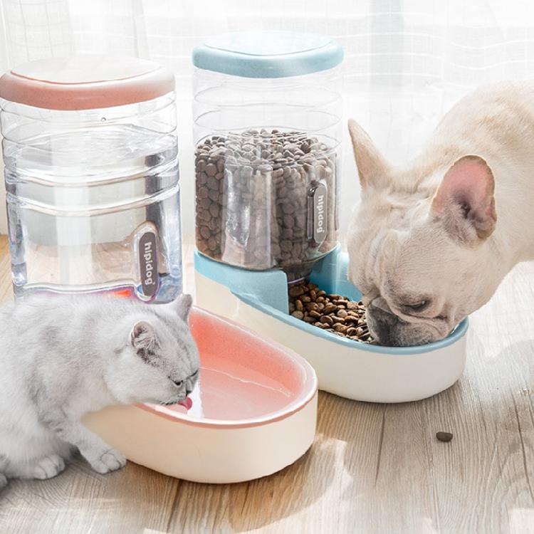 Elevated Feeder Automatic Water Supply System Detachable Metal Bowl Slip Resistant Base For Pet