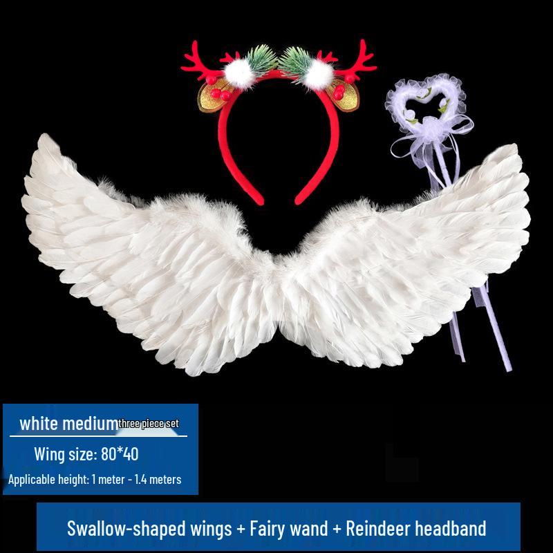 Angel Feather Wings Cosplay Props for Children & Adults - Ideal for Halloween & Parties