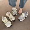 Breathable mesh dad shoes women's spring and summer 2025 new thick-soled fried street versatile small casual sports shoes