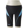 Mizuno Exersuit Half Competition Swimsuit for Training and Black X Light Size M Men's Spats, Practice, N2MB807891, Blue,