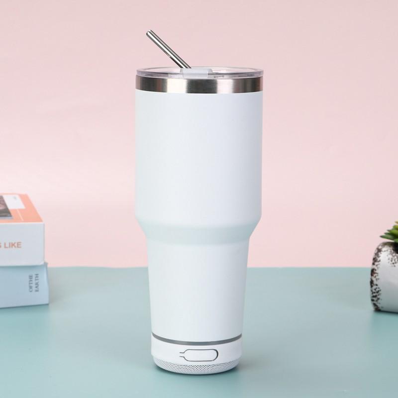 30oz Vacuum Insulated Stainless Steel Travel Mug With Straw Lid Car Office Outdoor Use
