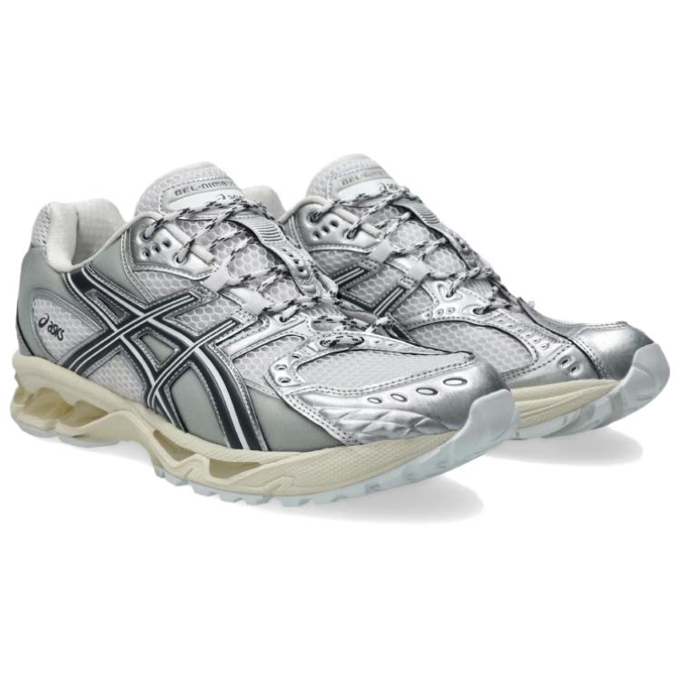 Asics Gel-Nimbus 10.1 Metallic Pack Comfortable Versatile Low-Top Casual Running Shoes Unisex sneaker Silver 1203A820-100