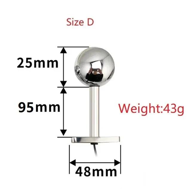 New Bi-polar electro shock Vaginal tight Huge Butt Plug Metal Anal beads Prostate Electrical Stimulation G spot medical Sex Toy