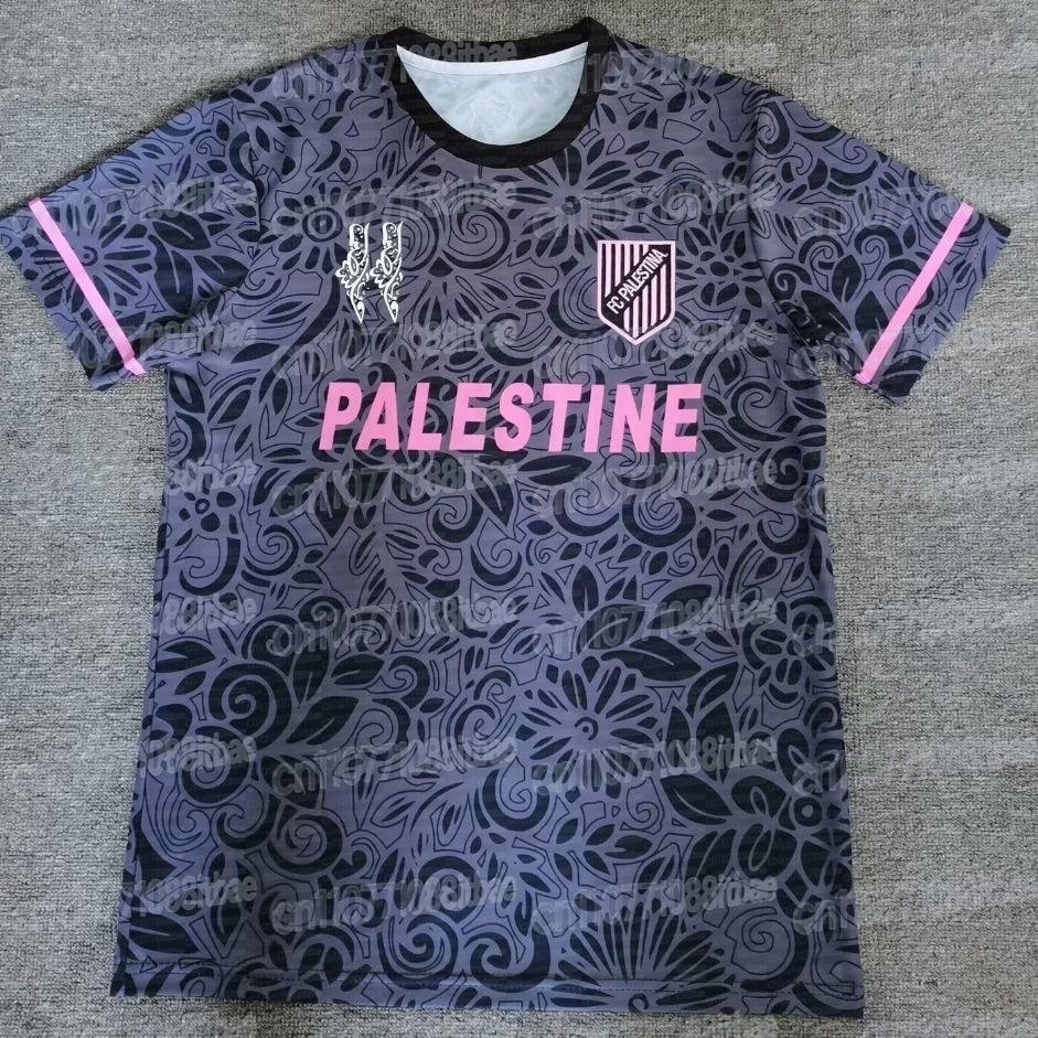 MDHAO xin nan zhuang  3D txu 3D Geprint Chileens Palestino Shirt 2425 Een Zeldzaam Roze Voetbalteam Shirt voor Kinderen Sneldrogend Ademend T-shirt Familie Matching 4XL