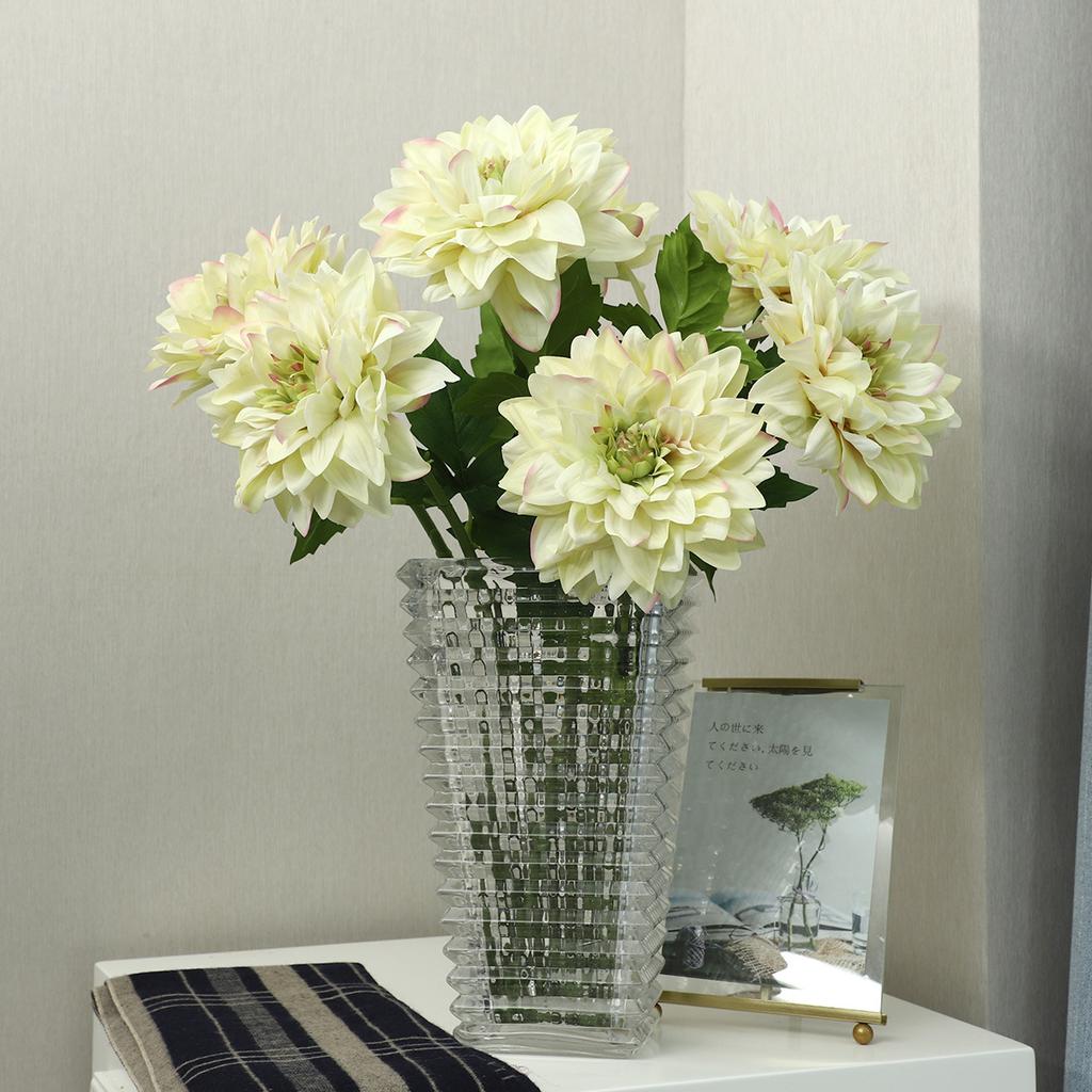 Simulation Dahlia Simulation Flower Home Furnishing Living Room Entrance Decoration Ornament Floral Arrangement Wedding Flower Arrangement Fake Flower