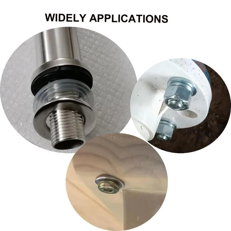Stainless Steel Flat Washer Set M2-M16 Metal Screw Washers Rings Plain Gaskets Fastener Hardware Assortment Kits for Repair