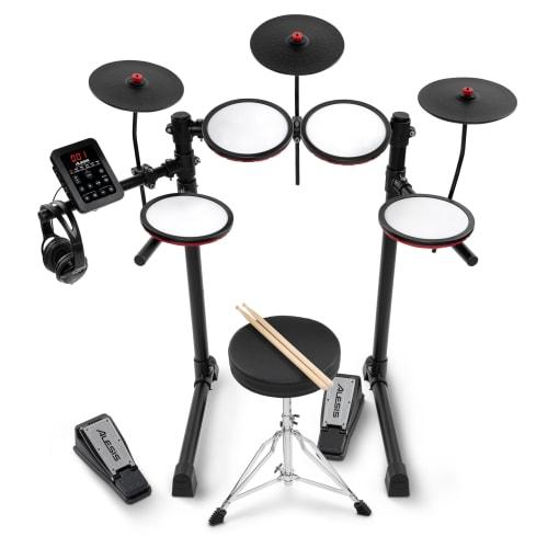 Alesis Turbo Max Electronic Drum Set with Quiet 8-Inch Mesh Pad, Lesson Function, Bluetooth, Everything You Need, Foldable