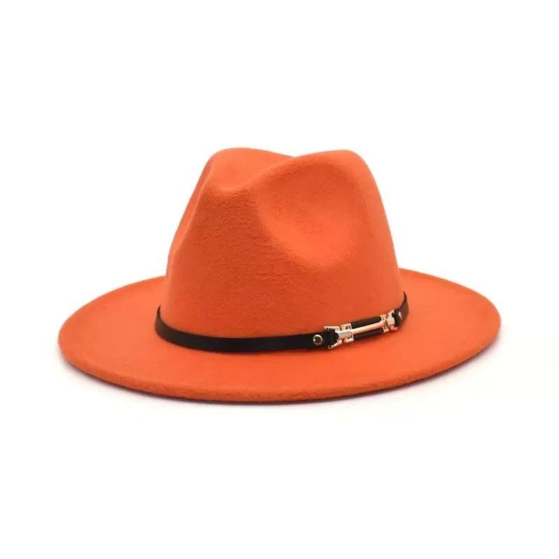 Popular European and American Classic Retro Woolen Top Hat Men's and Women's Fashion Flat-brimmed Church Top Hat Jazz Hat