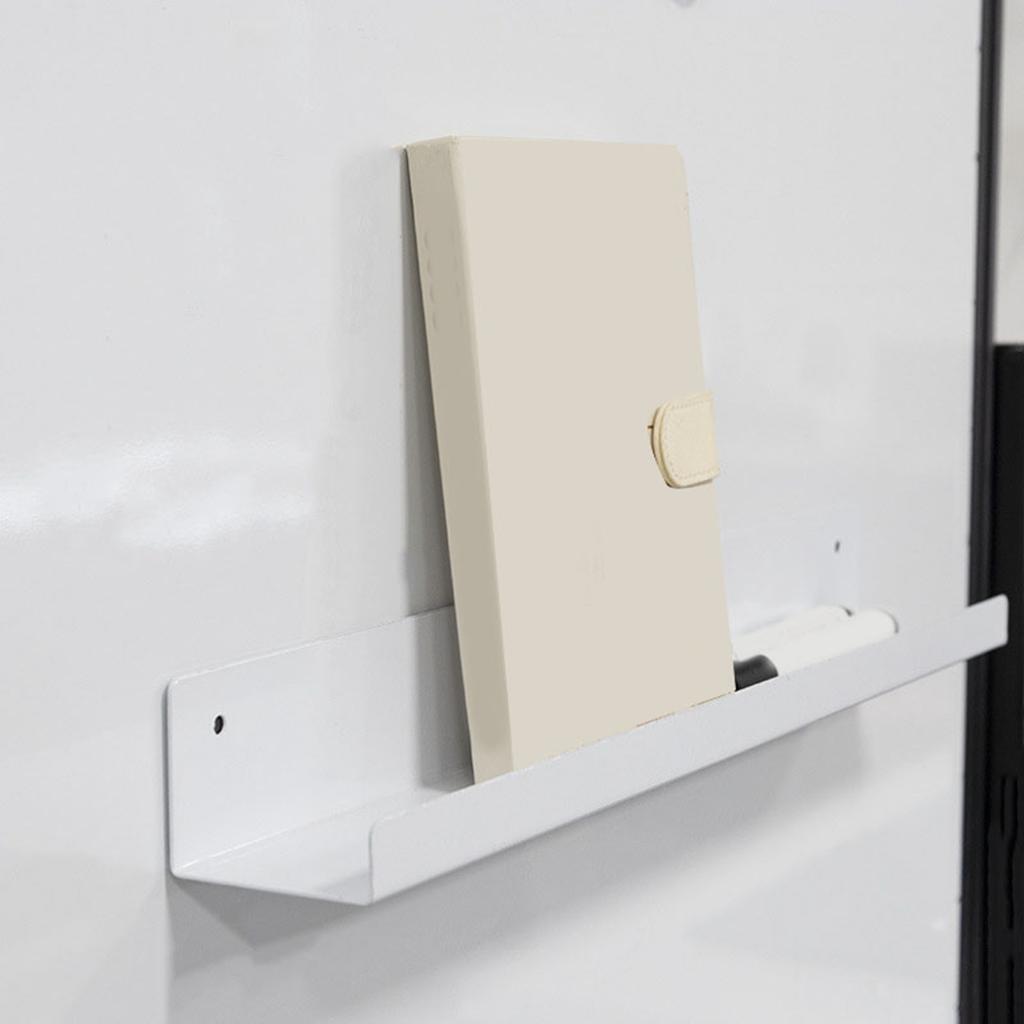 Magnetic Shelf 43cm Floating Holder for Book Metal Storage   with Anti Slip Raised Lip for Classroom Whiteboard   Refrigerator Side Washe