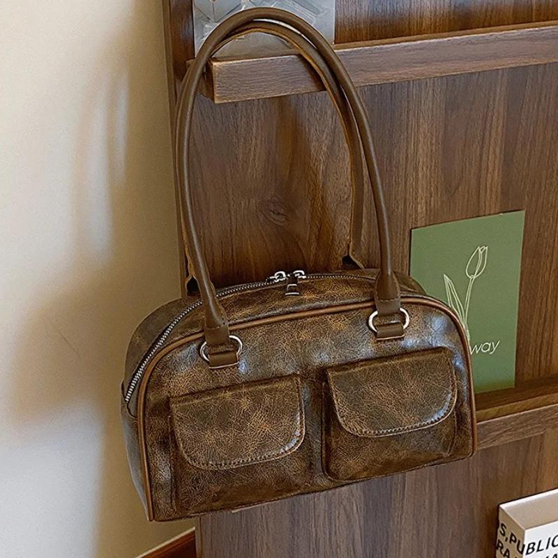 

Модная сумка через плечо из ПУ-кожи с двойными карманами для женщин Женская сумка-кроссбоди Сумки под мышку Сумки bolsa