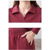 Spring Autumn Fashion Lapel Two Piece Pants Suit Women Casual Sportswear for Square Dance and Daily Leisure Time