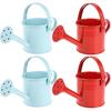 VANZACK 4Pcs Iron Watering Can Kids Watering Can Mini Sprinkler Bucket Kids Gardening Water Pot Mini Watering Can for Garden Yarde Home Plants Flower