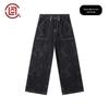 CLOTTEE by CLOT Black Thorn Printed Relaxed Fit Jeans