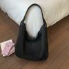 Suede Hobo Bag with Open Top Design Large Capacity Everyday Fashion Shoulder Bag