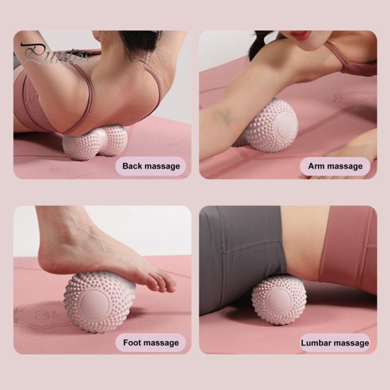 Peanut Massage Ball Deep Tissue Muscle Relaxation Double Lacrosse Roller Physical Therapy Leg Arm Waist Belly Back Foot Full Body Massager