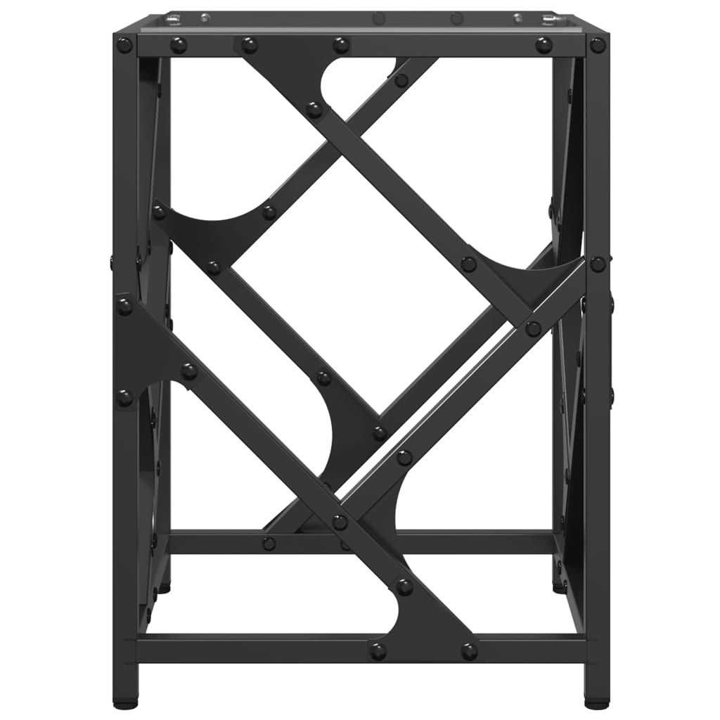 Coffee Table with Glass Top Transparent 30 x 30 x 41 cm Steel
