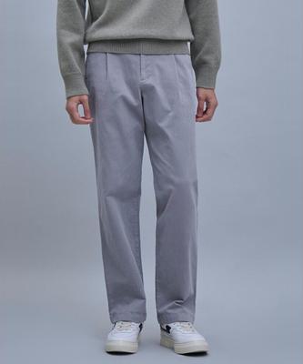 SHIFT.G Semi Wide Brushed Cotton Pants Light Gray