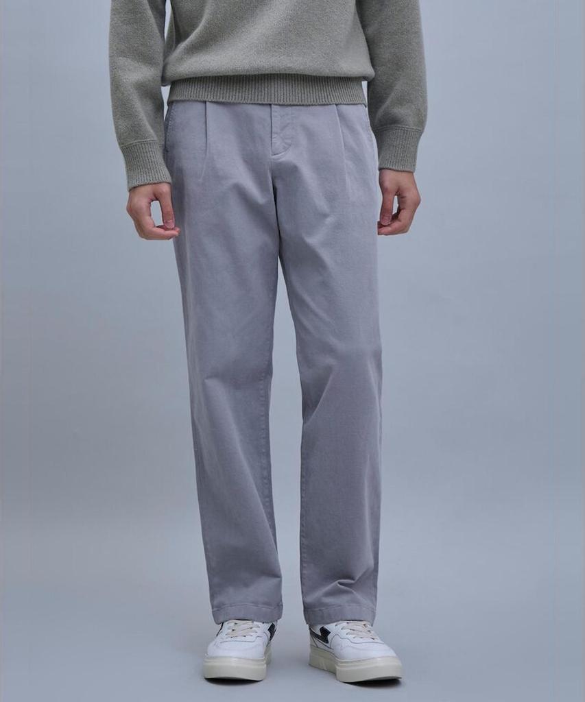 SHIFT.G Semi Wide Brushed Cotton Pants Light Gray