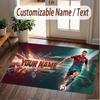 Custom Rug Cristiano Ronaldo Pattern Print Name Text Soft Non‑Slip Floor Carpet for Home Indoor Decoration
