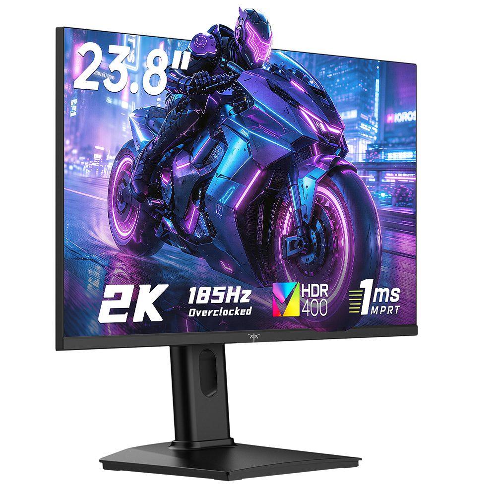 KTC H24T7 23,8 İnç Hızlı IPS Oyun Monitörü, 2K QHD 2560x1440, 185Hz Hız Aşırtmalı, 1ms MPRT, HDR400, FreeSync ve G-Sync Uyumlu, Düşük Mavi Işık