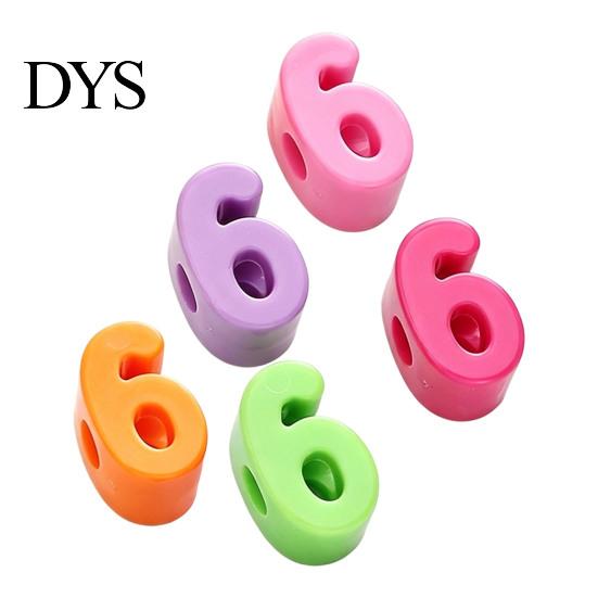 Large Hole Beads 5Pcs DIY Acrylic Bubble Number Beads, 0-9 Chunky Kit Colorful Spacer for Crafting Projects