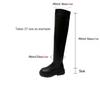 New Large-size Women's Boots, Autumn and Winter Thick-soled Over-the-knee Boots, Thin Tall Elastic Thin Boots for Women