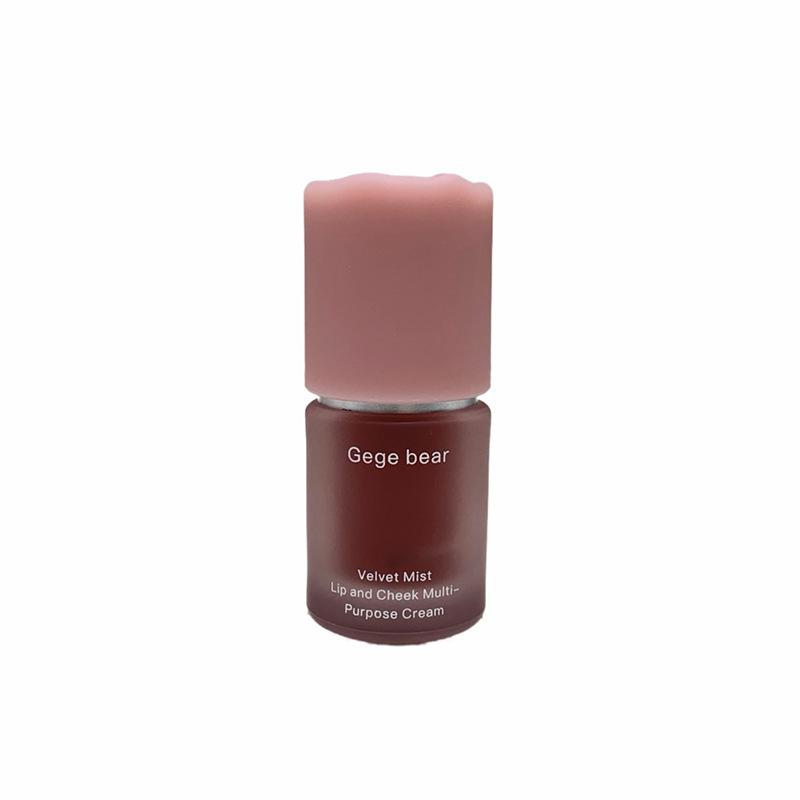 Gege Bear Velvet Mist Lip & Cheek Cream - Brightening Matte Blush Lipstick for Students