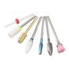 7pcs Nail Drill Bits Kit Tungsten Carbide Portable Grinding Heads Manicure Tools with Storage Box