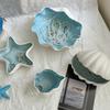 Ocean Shell Conch Sea Star Ceramic Jewelry Box Necklace, Ring Earring, Jewelry Storage Box Desktop Ornament