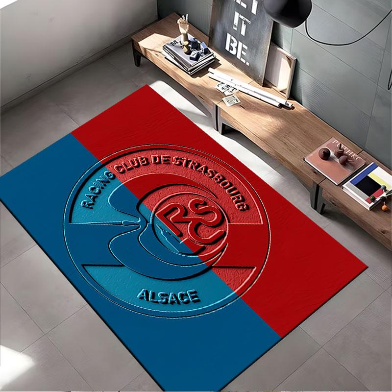 Racing Club Strasbourg Logo Carpet suitable as a non-slip mat for the living room or bedroom sofa