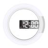 VANGOOD LED Digital Wall Clock with Mirror, Automatic Brightness Adjustment, 12H24H Time Display Mode, Round Shape, Stylish, Jumbo Size