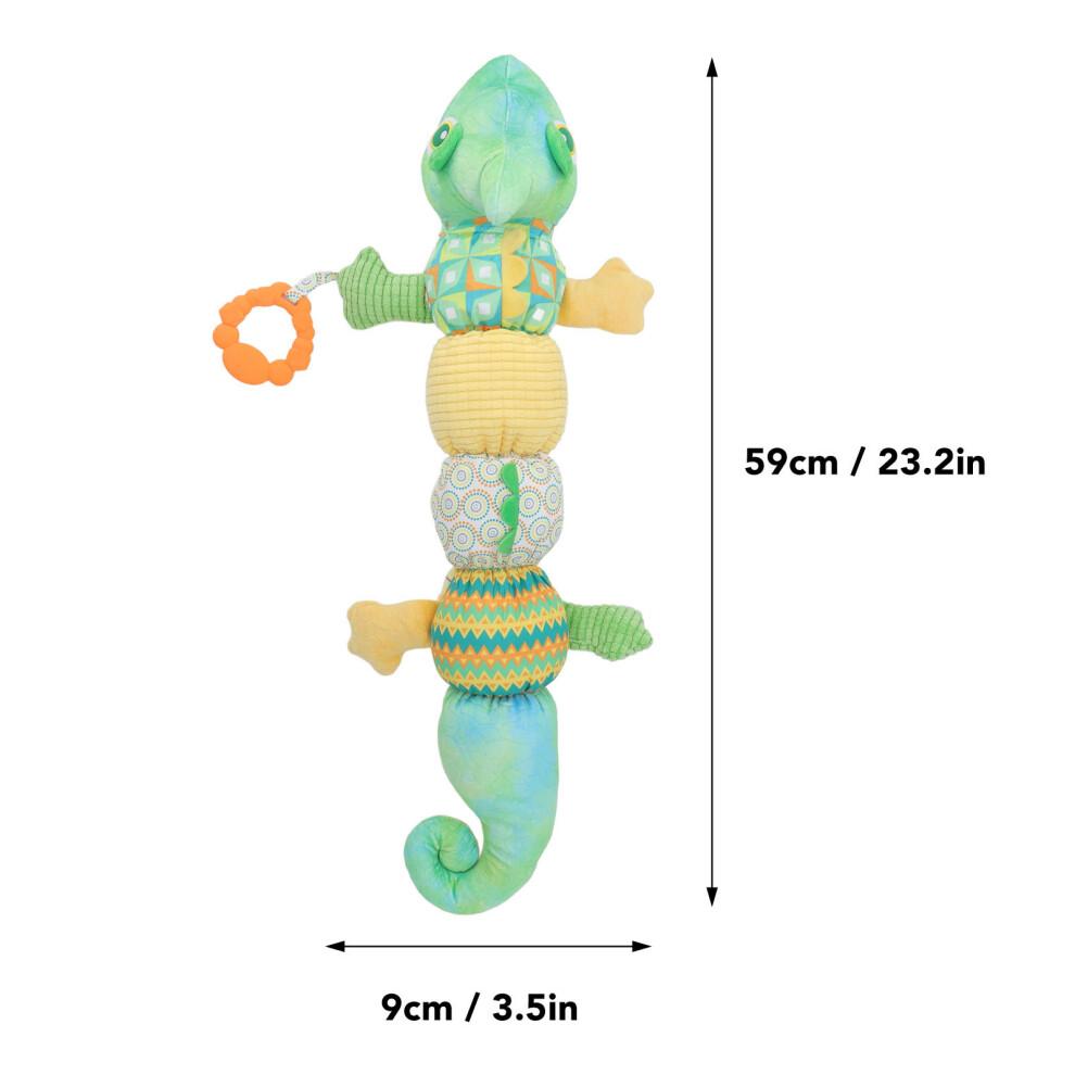 Multi Sensory Crinkle Plush Animal Toy 23in, Colorful & Soothing