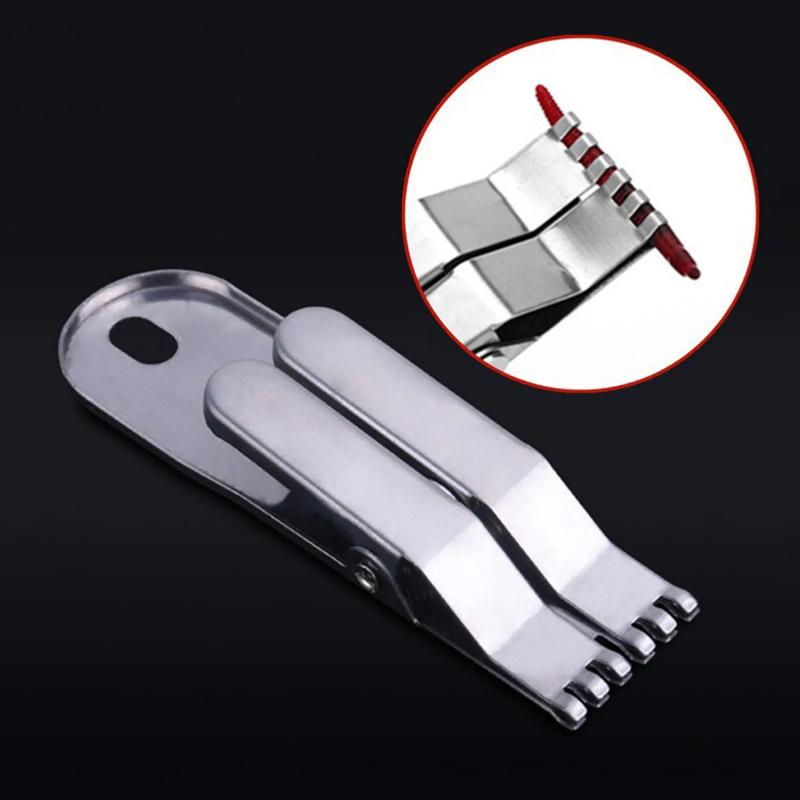Stainless Steel Earthworm Bait Fishing Clip 1/2 PCS Quick Loading No Hurt Hand Design for Freshwater Saltwater Anglers