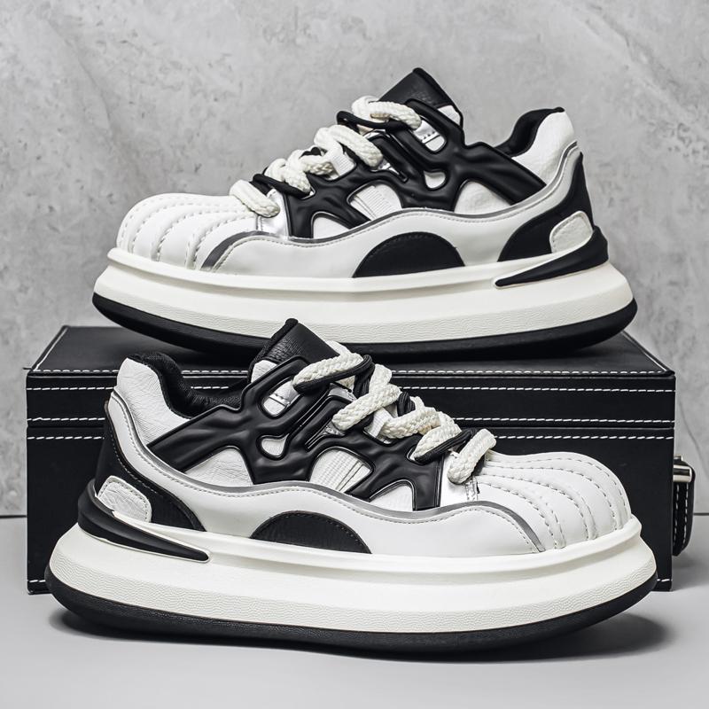 Men's Thick Soled Trendy Versatile Casual Shoes Street Style Date Wear Daily Commuting Wear, Outdoor Travel Shoes