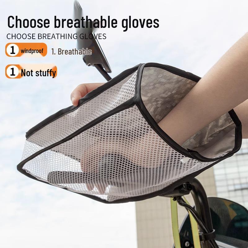 Waterproof Windproof Sunscreen Gloves for Electric Car and Motorcycle Handlebars - Summer Sunshade Covers