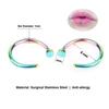5PCS Fashion Stainless Steel Nose Rings Lip Ring Sexy Faux Septum Rings Fake Piercing Women Man Unisex Earring Studs Jewelry