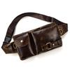 Luufan Genuine Leather Waist Bag for Body Cowhide Crossbody Shoulder Leather Large Capacity Waist Smartphone Lightweight Bicycle Bag Men, 2-Way Bag,