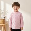 Spring Boys' Shirt Solid Color Stand-Up Collar Long Sleeve Single-Breasted Versatile Cotton Cardigan Children'S Clothing Shirt