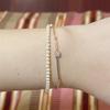 S925 Sterling Silver 18k Gold Plated Sugar Cube Bracelet with Zircon for Women